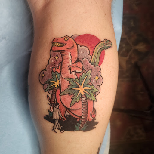 Explore color flower tattoo ideas, creative tattoo ideas in Augusta, available at Mr. Tattoo