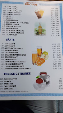 Rhodos à Passau menu