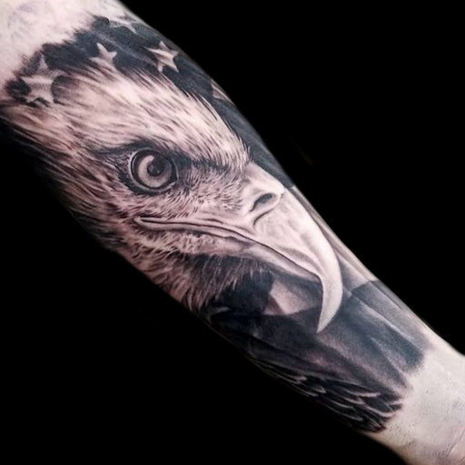 Explore lower half sleeve tattoo ideas for females, creative tattoo ideas in Huntington Beach, available at Mechanical Concept Tattoo