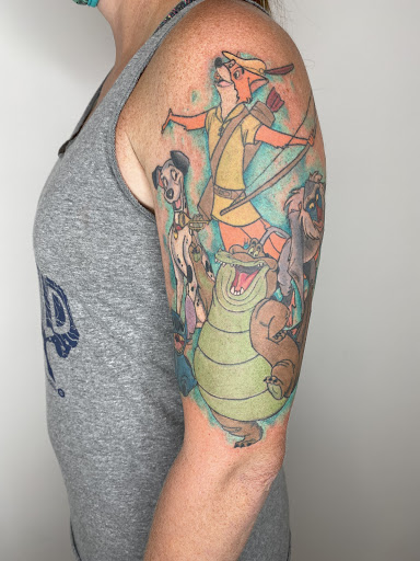 Explore memphis tattoo ideas, creative tattoo ideas in Lancaster, available at MermGoddess Tattoo Studio & Gallery
