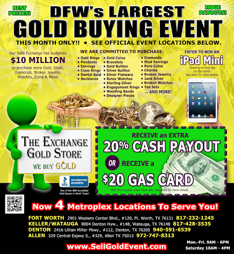 Gold Dealer «The Exchange Gold Store», reviews and photos, 2416 Lillian Miller Pkwy #112, Denton, TX 76205, USA
