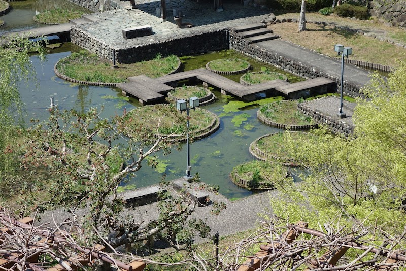 大洲城 内堀菖蒲園