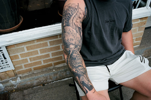 Explore stitching tattoo ideas, creative tattoo ideas in Brooklyn, available at Don Vano by the Verrazzano