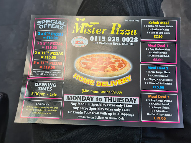 Reviews of Mister Pizza in Nottingham - Pizza