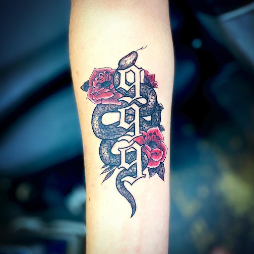 Explore name tattoo ideas on neck, creative tattoo ideas in Pineville, available at Epic Ink Studio