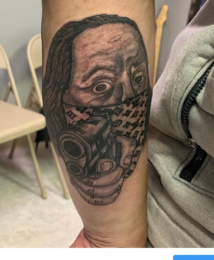 Explore black and grey tattoo filler ideas, creative tattoo ideas in Hudson Falls, available at ALTERED ADDICTION TATTOOS