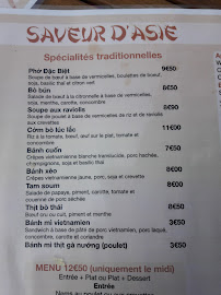 Restaurant asiatique Saveur d'Asie à Troyes - menu / carte