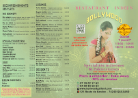 Restaurant indien Bollywood à Gaillard carte