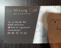 Menu du Le Mékong Café à Saint-Ouen-sur-Seine