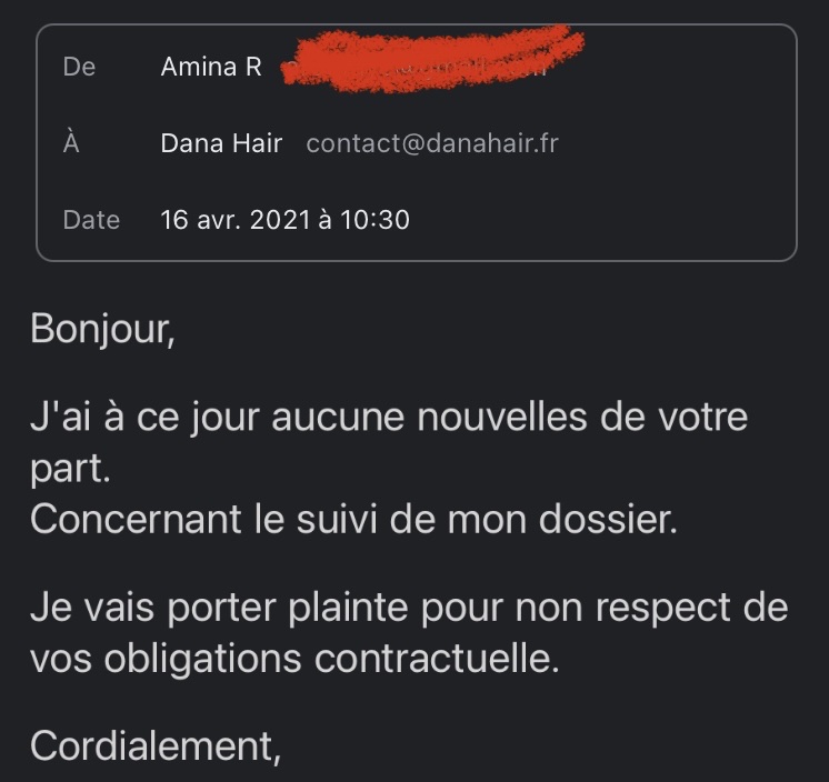 Photo n° 2 de l'avis de Amina. fait le 16/04/2021 à 08:37