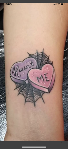 Explore tattoo ideas for family initials, creative tattoo ideas in Cocoa, available at Rorschach Tattoo Shop and Piercing Studio