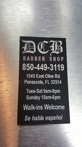 Barber Shop «DCB Barber Shop - Barber Shop Hispano», reviews and photos, 1545 E Olive Rd, Pensacola, FL 32514, USA
