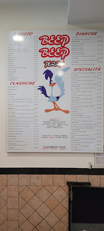 Menu / carte de Beep Beep Pizza Di Eletto Antonio à Faenza