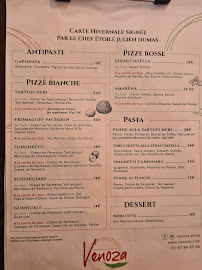 Carte du Venoza - Restaurant de pizzas à La Garenne-Colombes