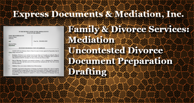 Express Mediation and Uncontested Divorce $149 73160