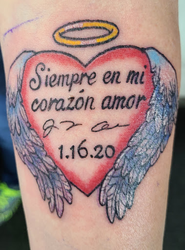 Explore nail tech tattoo ideas, creative tattoo ideas in Springfield, available at Area 51 Tattoo