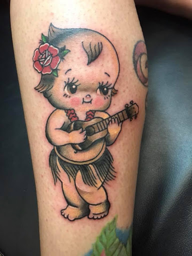Explore outside arm tattoo ideas, creative tattoo ideas in Warrior, available at The Great Wilderness Tattoo