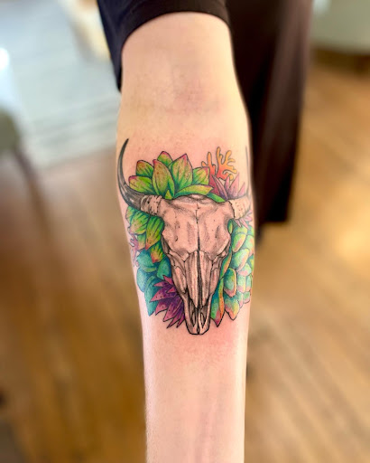 Explore wrap around arm tattoo ideas, creative tattoo ideas in Cottonwood, available at ARTery Tattoo