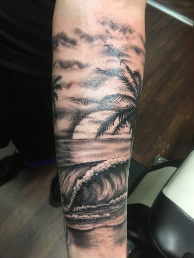 Explore camaro tattoo ideas, creative tattoo ideas in Kingsland, available at Sea Of Ink Tattoo & Piercing Studio
