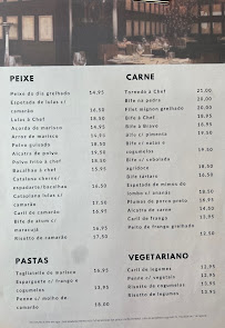 Menu du Sabores do Chef à Ilha