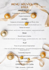 Menu du Restaurant Novecento à Fontenay-aux-Roses