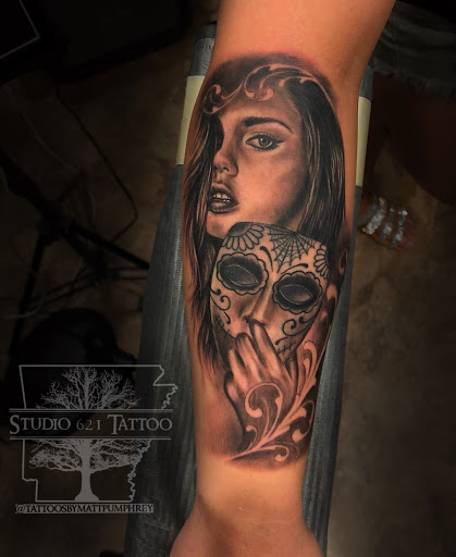 Explore leo sleeve tattoo ideas, creative tattoo ideas in Pearcy, available at Studio 621 Tattoo