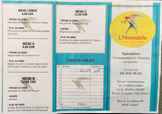 Beoordelingen van L'Hirondelle in Luik - Cateringservice
