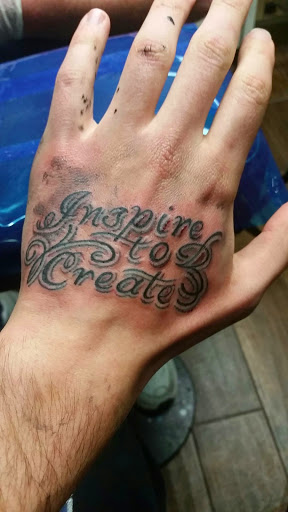 Explore dog name tattoo ideas, creative tattoo ideas in White Plains, available at Big Joe & Sons Tattooing