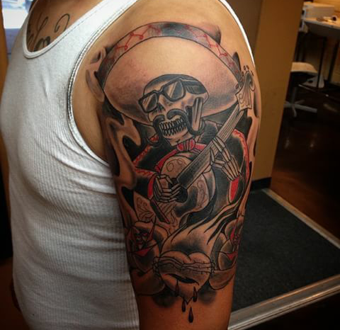 Explore tattoo sleeve ideas color, creative tattoo ideas in San Diego, available at Sideshow Tattoo and Piercing