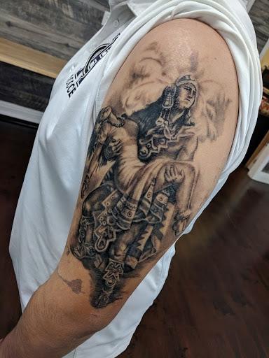 Explore tattoo ideas dogs, creative tattoo ideas in Fontana, available at Iconiq Tattoo Studio