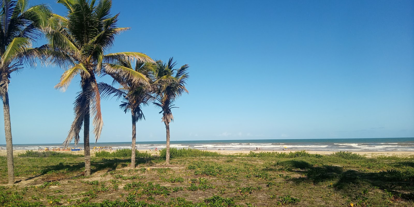Foto van Praia de Aruana met recht en lang