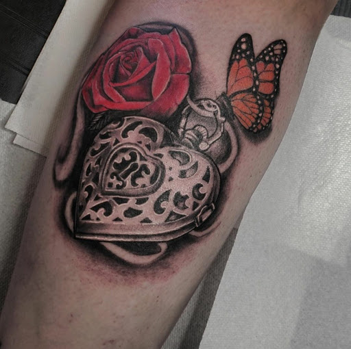 Explore hellscape battle sleeve tattoo ideas, creative tattoo ideas in Auburn, available at State Street Tattoo