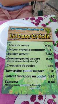 Restaurant créole La Case Créole à Manosque (la carte)