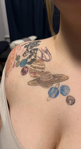 Explore ski mask tattoo ideas, creative tattoo ideas in Sunbury, available at Spot of Ink