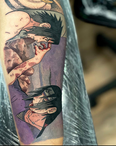 Explore cat tattoo idea, creative tattoo ideas in Haledon, available at Saints Ink