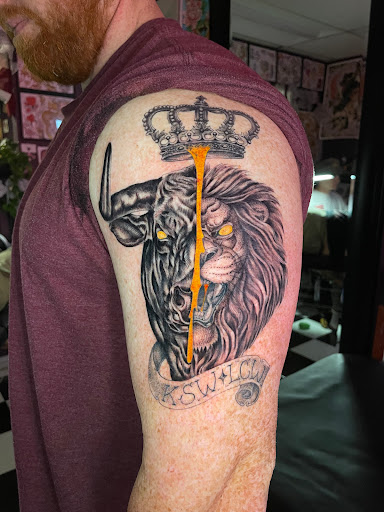 Explore owl tattoo ideas for females, creative tattoo ideas in Georgetown, available at Iron Rite Tattoo South