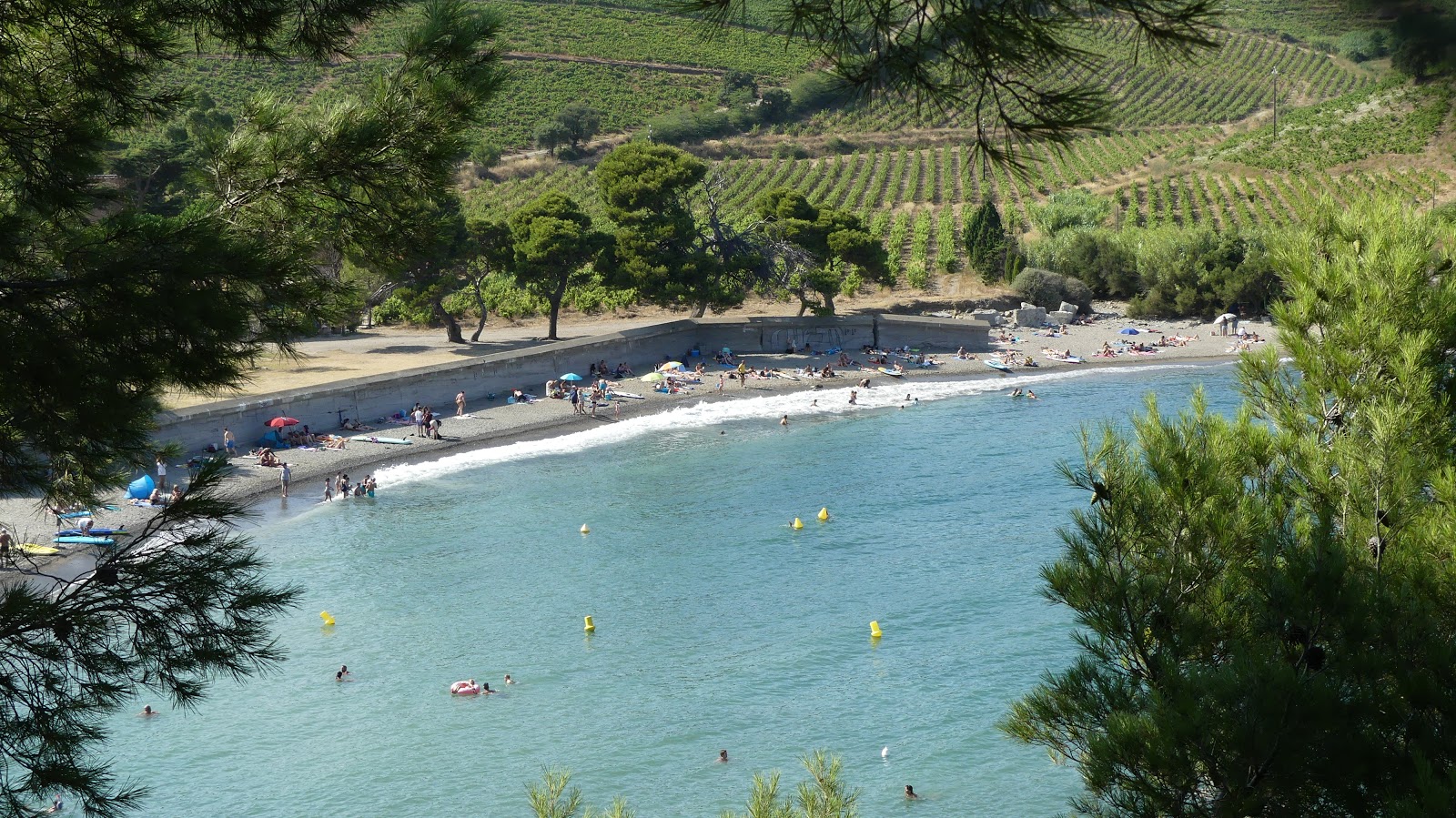 Photo of Paulilles beach and the settlement