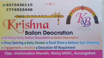 Krishna balloon and flower decoration decoration