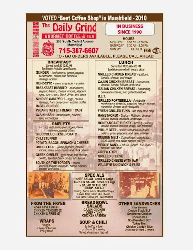 Coffee Shop «Daily Grind», reviews and photos, 236 S Central Ave, Marshfield, WI 54449, USA