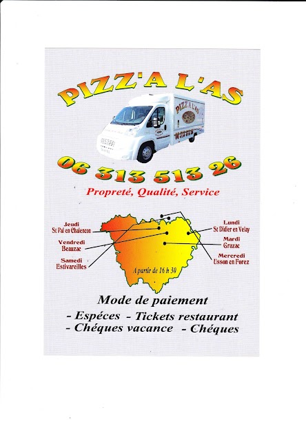 Camion pizza pizz'a l'as à Saint-Didier-en-Velay