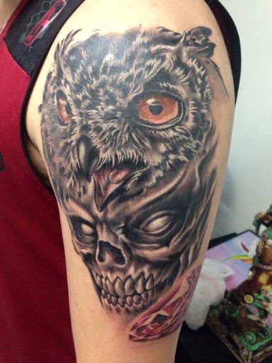 Explore female lion tattoo ideas, creative tattoo ideas in Tucson, available at Sacred Art Tattoo Studio