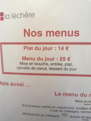 menu du restaurants Restaurant Bistronomique L'Õ à la bouche à La Léchère