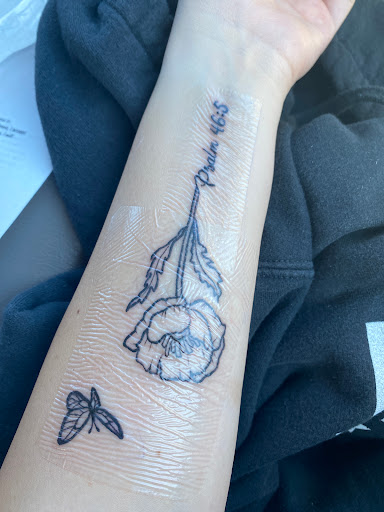 Explore snowboard tattoo ideas, creative tattoo ideas in Warner Robins, available at McDonald Ink 2