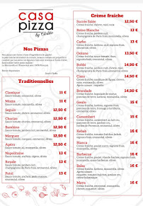 Menu du Casa Pizza By Carlito à Apt