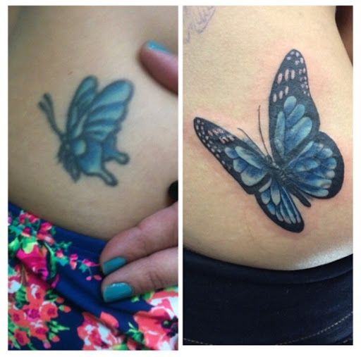 Explore female foot tattoo ideas, creative tattoo ideas in San Diego, available at Sideshow Tattoo and Piercing