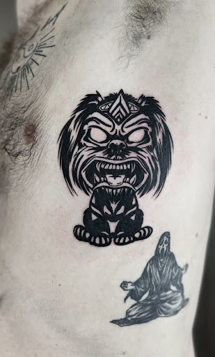 Explore black flower tattoo ideas, creative tattoo ideas in Scottsdale, available at Club Tattoo