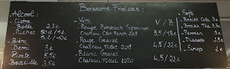 Menu / carte de O'Billig à Bordeaux