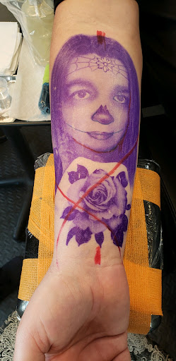 Explore witch broom tattoo ideas, creative tattoo ideas in Kingston, available at Innovative Ink Tattoo & SMP