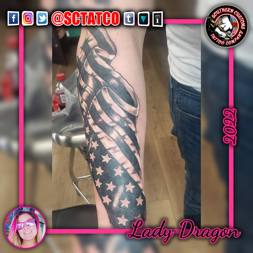 Explore arm tattoo sleeve ideas, creative tattoo ideas in Fayetteville, available at Southern Customs Tattoo Company