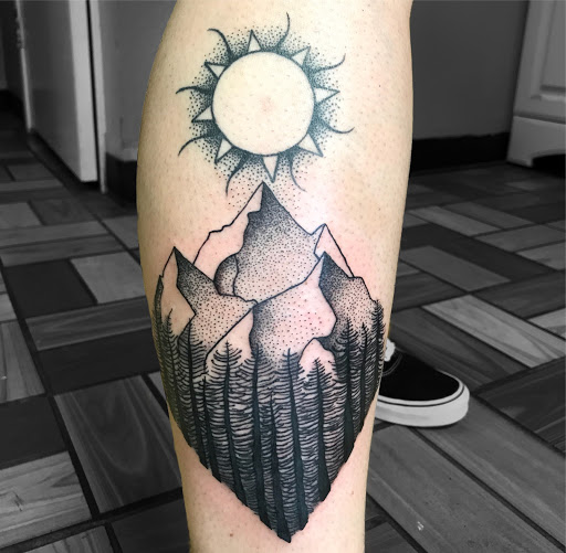 Explore cemetery tattoo ideas, creative tattoo ideas in Mcallen, available at World Famous La Mancha Tattooz